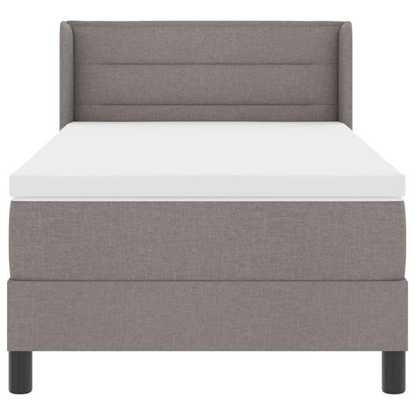 vidaXL Box Spring Bed with Headboard Taupe 200 x 80 cm Fabric