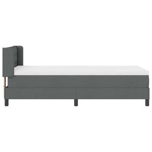 vidaXL Box Spring Bed with Pillows Dark Grey 190 x 90 cm Fabric