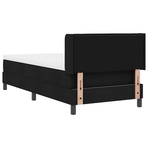 vidaXL Box Spring Bed with Headboard Black 200 x 90 cm Fabric