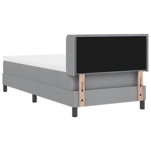 vidaXL Box Spring Bed with Pillows Light Grey 200 x 100 cm Fabric