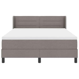 vidaXL Box Spring Bed with Headboard Taupe 190 x 140 cm Fabric