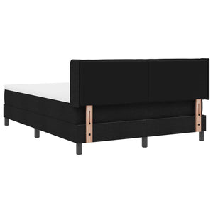 vidaXL Box Spring Bed with Headboard Black 200 x 140 cm Fabric