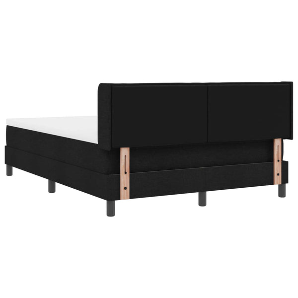 vidaXL Box Spring Bed with Headboard Black 200 x 140 cm Fabric