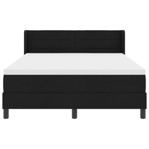 vidaXL Box Spring Bed with Headboard Black 200 x 140 cm Fabric