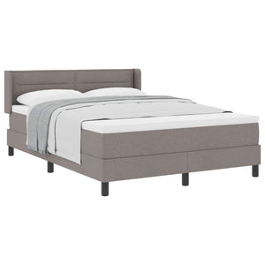vidaXL Box Spring Bed with Headboard Taupe 200 x 140 cm Fabric