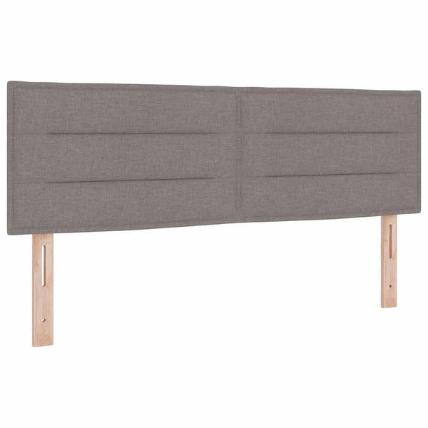 vidaXL Box Spring Bed with Headboard Taupe 200 x 140 cm Fabric