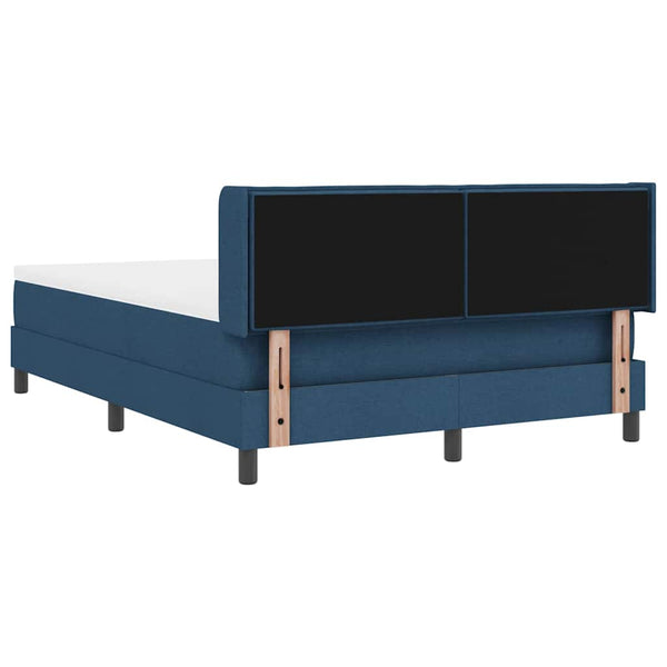vidaXL Box Spring Bed with Headboard Blue 200 x 140 cm Fabric