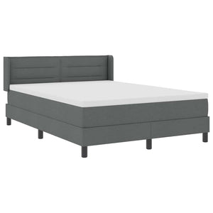 vidaXL Box Spring Bed with Headboard Dark Grey 200 x 160 cm Fabric