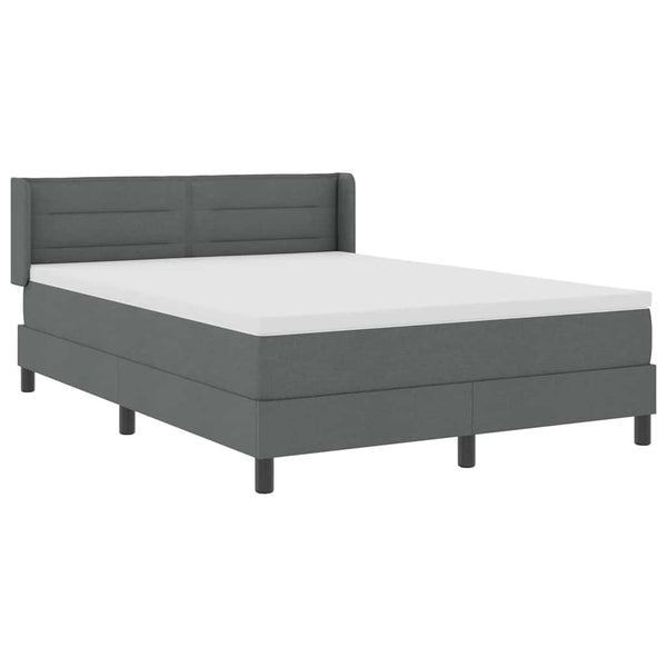 vidaXL Box Spring Bed with Headboard Dark Grey 200 x 160 cm Fabric