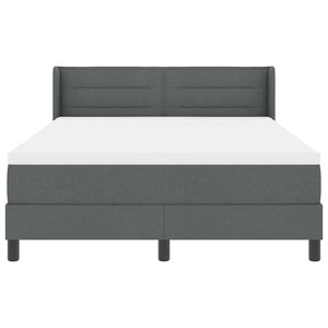 vidaXL Box Spring Bed with Headboard Dark Grey 200 x 160 cm Fabric