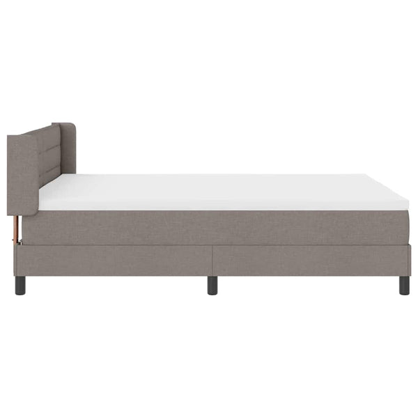 vidaXL Box Spring Bed with Headboard Taupe 200 x 160 cm Fabric