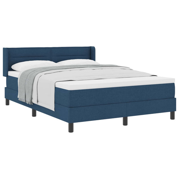 vidaXL Box Spring Bed with Headboard Dark Blue 200 x 160 cm Fabric