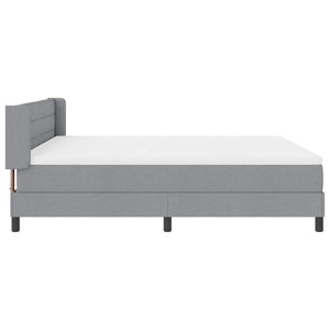vidaXL Box Spring Bed with Headboard Light Gray 200 x 180 cm Fabric