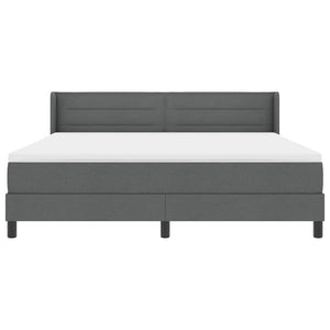 vidaXL Box Spring Bed with Headboard Dark Grey 200 x 180 cm Fabric