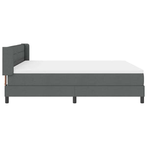 vidaXL Box Spring Bed with Headboard Dark Grey 200 x 180 cm Fabric