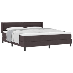 vidaXL Box Spring Bed with Headboard Dark Brown 200 x 180 cm Fabric