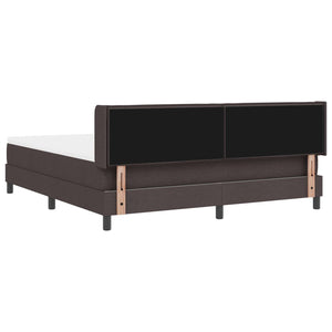 vidaXL Box Spring Bed with Headboard Dark Brown 200 x 180 cm Fabric