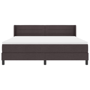 vidaXL Box Spring Bed with Headboard Dark Brown 200 x 180 cm Fabric