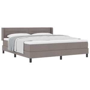 vidaXL Box Spring Bed with Headboard Taupe 200 x 180 cm Fabric
