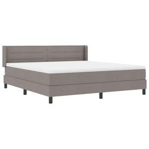 vidaXL Box Spring Bed with Headboard Taupe 200 x 180 cm Fabric