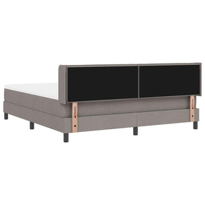 vidaXL Box Spring Bed with Headboard Taupe 200 x 180 cm Fabric