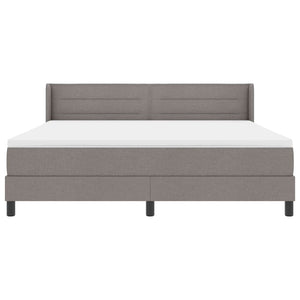 vidaXL Box Spring Bed with Headboard Taupe 200 x 180 cm Fabric