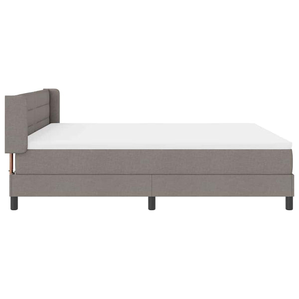 vidaXL Box Spring Bed with Headboard Taupe 200 x 180 cm Fabric