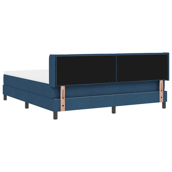 vidaXL Box Spring Bed with Headboard Blue 200 x 180 cm Fabric