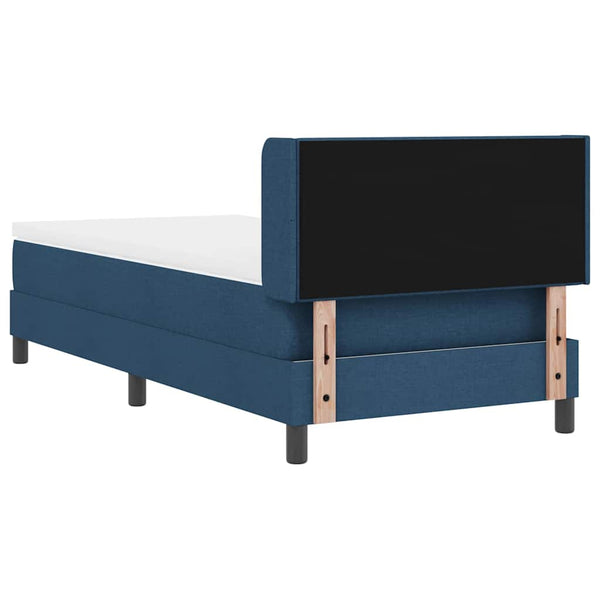 vidaXL Box Spring Bed with Headboard Blue 200 x 80 cm Fabric