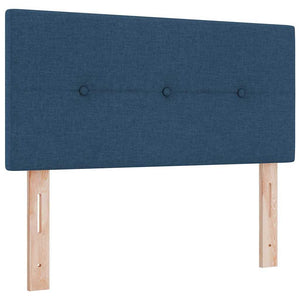 vidaXL Box Spring Bed with Pillows with Headboard Blue 200 x 90 cm Fabric