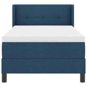 vidaXL Box Spring Bed with Pillows with Headboard Blue 200 x 90 cm Fabric