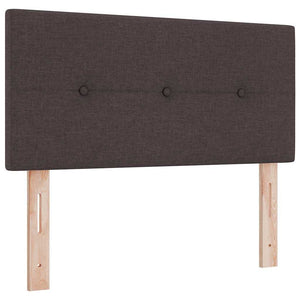 vidaXL Box Spring Bed with Headboard Dark Brown 200 x 100 cm Fabric