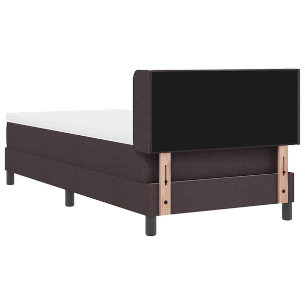 vidaXL Box Spring Bed with Headboard Dark Brown 200 x 100 cm Fabric