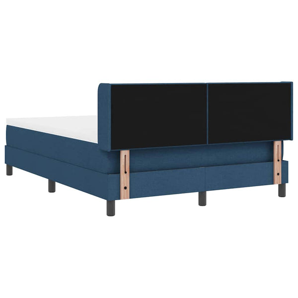 vidaXL Box Spring Bed with Headboard Blue 200 x 160 cm Fabric