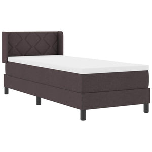 vidaXL Box Spring Bed with Pillows Dark Brown 200 x 80 cm Fabric
