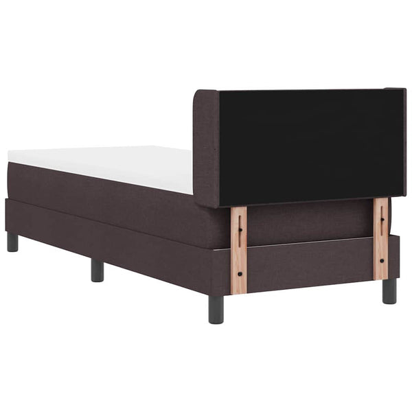 vidaXL Box Spring Bed with Pillows Dark Brown 200 x 80 cm Fabric