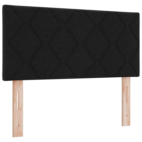 vidaXL Box Spring Bed with Pillows Black 200 x 100 cm Fabric