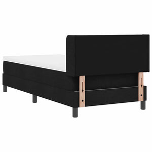 vidaXL Box Spring Bed with Pillows Black 200 x 100 cm Fabric