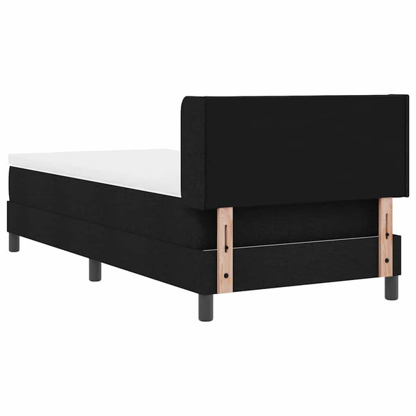 vidaXL Box Spring Bed with Pillows Black 200 x 100 cm Fabric