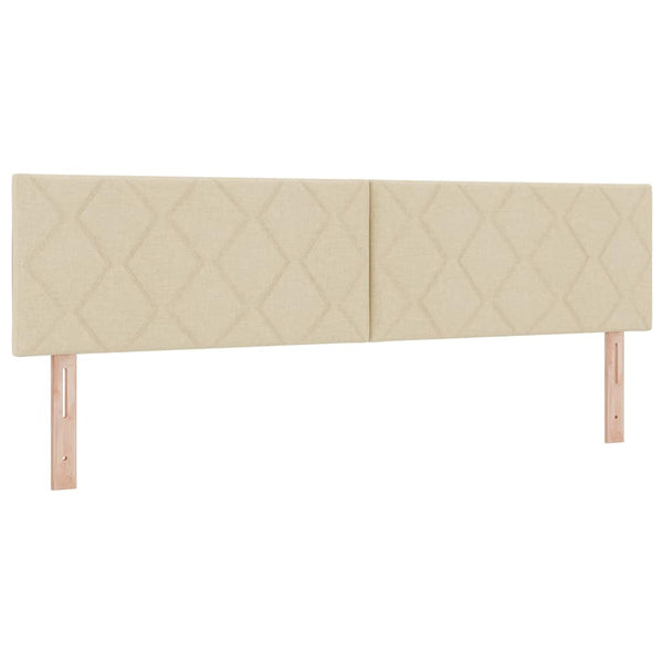 vidaXL Box Spring Bed with Mattress Cream 200 x 180 cm Polyester