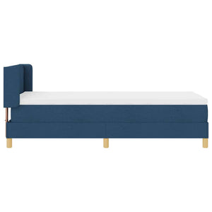 vidaXL Box Spring Bed with Mattress Blue 190 x 90 cm Polyester