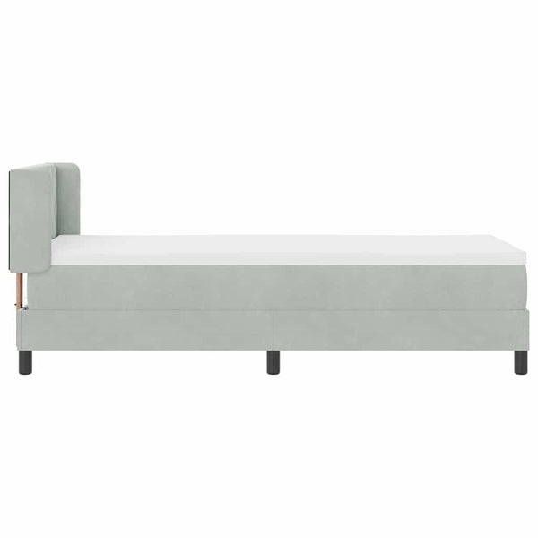 vidaXL Box Spring Bed with Headboard Light Gray 200 x 80 cm Velvet