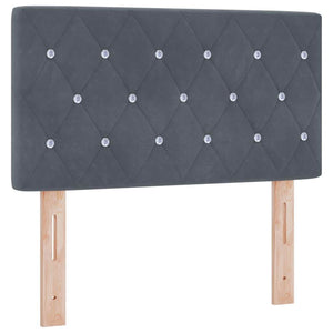 vidaXL Box Spring Bed with Headboard Dark Grey 200 x 80 cm Velvet