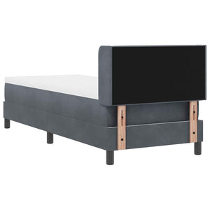 vidaXL Box Spring Bed with Headboard Dark Grey 200 x 80 cm Velvet