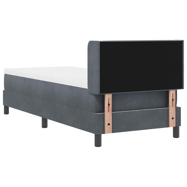 vidaXL Box Spring Bed with Headboard Dark Grey 200 x 80 cm Velvet