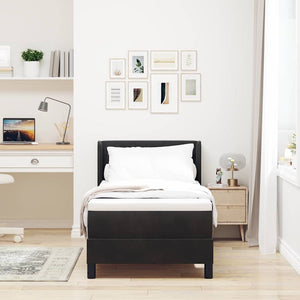 vidaXL Box Spring Bed with Headboard Black 200 x 80 cm Velvet