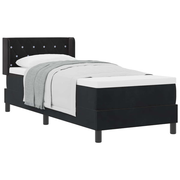 vidaXL Box Spring Bed with Headboard Black 200 x 80 cm Velvet