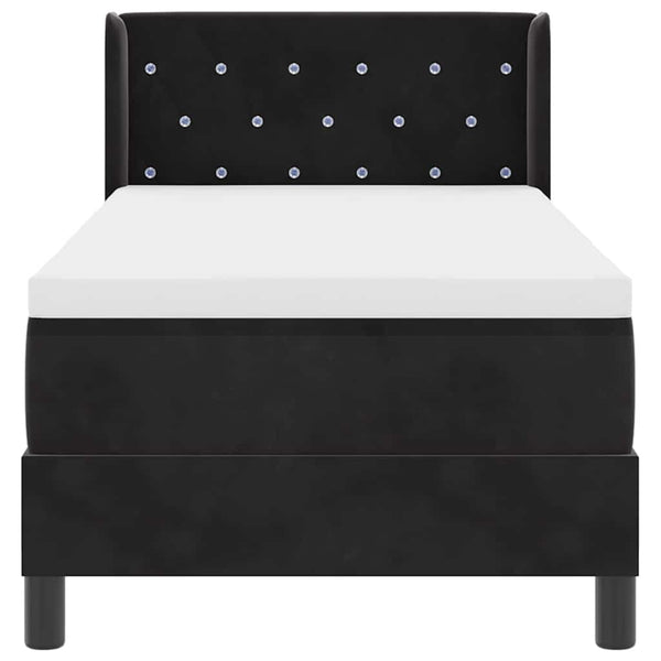 vidaXL Box Spring Bed with Headboard Black 200 x 80 cm Velvet