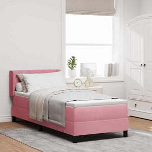 vidaXL Box Spring Bed with Headboard Pink 200 x 80 cm Velvet