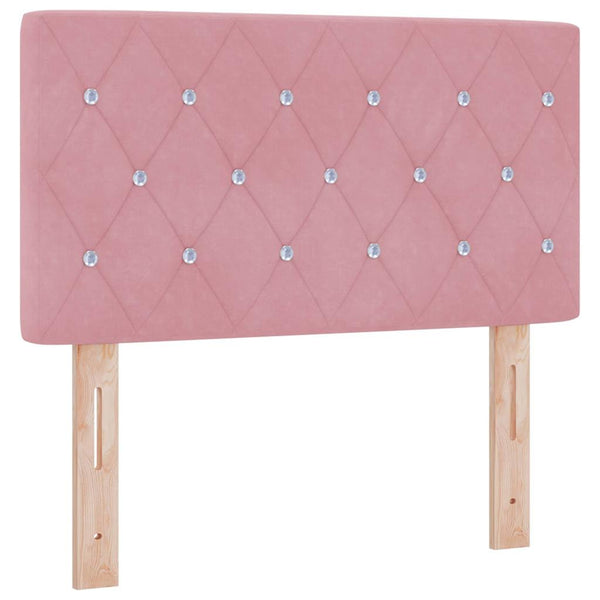 vidaXL Box Spring Bed with Headboard Pink 200 x 80 cm Velvet